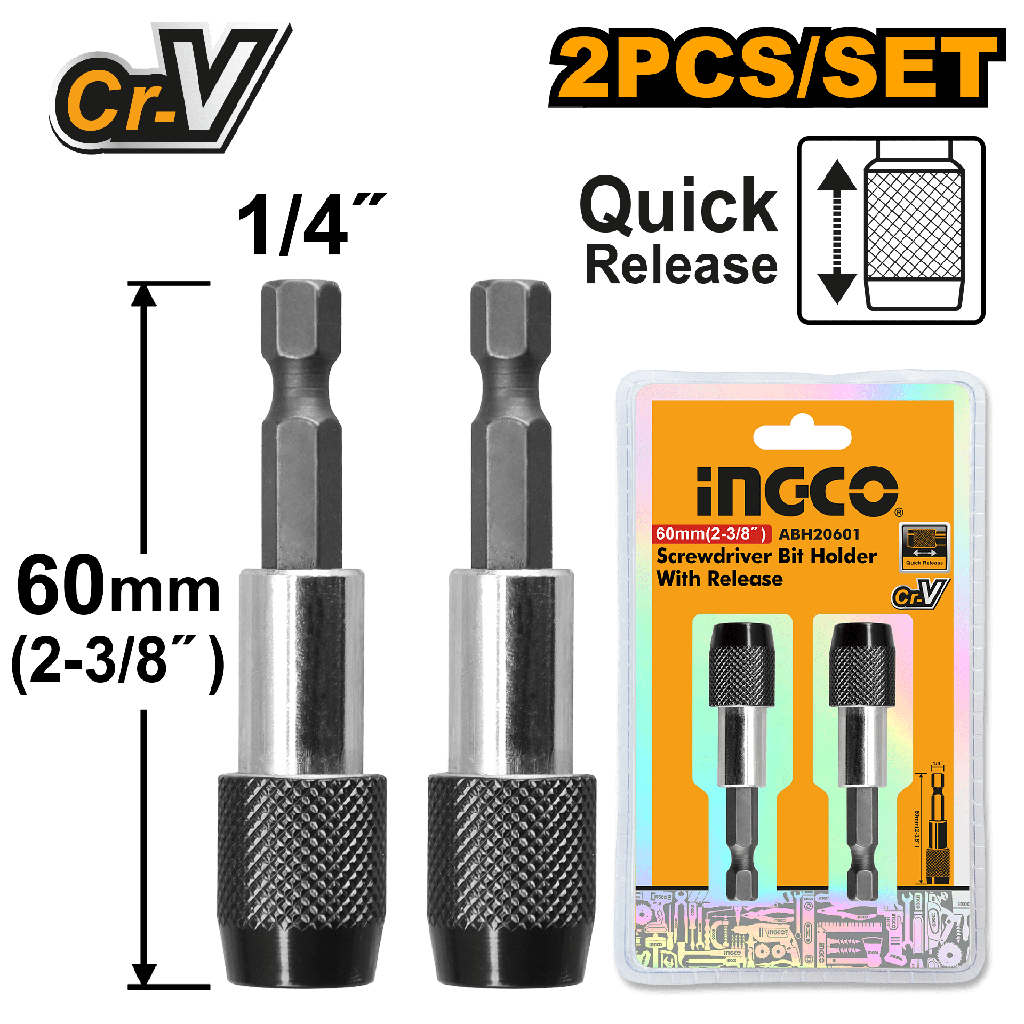 SET 2 PCS SOPORTE PARA PUNTAS INTERCAMBIABLES INGCO ABH20601