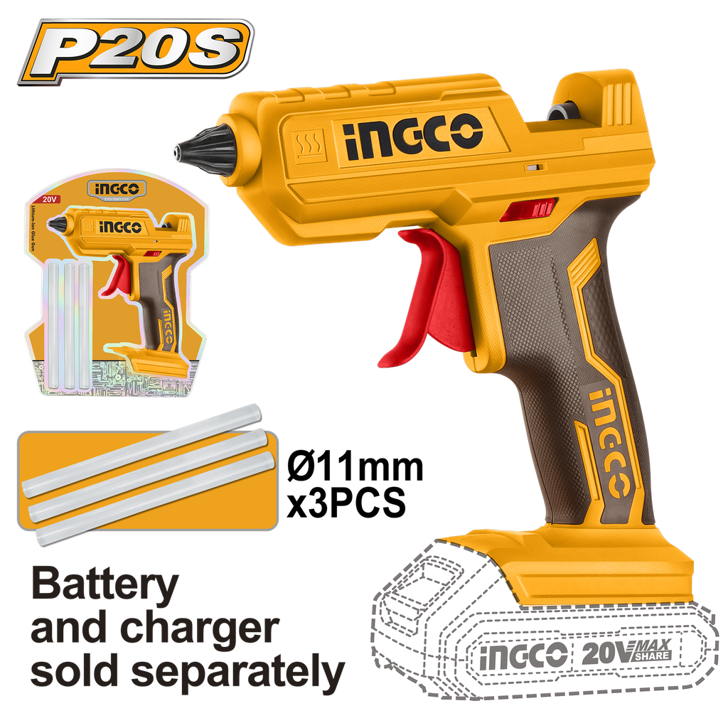 PISTOLA COLA TERMOFUSIBLE 20V