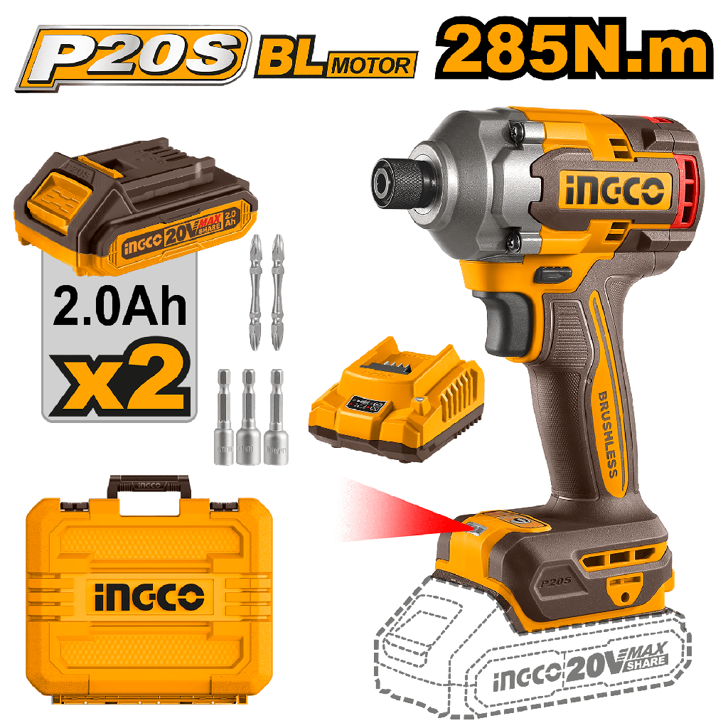 ATORNILLADOR IMPACTO  20V 285 Nm