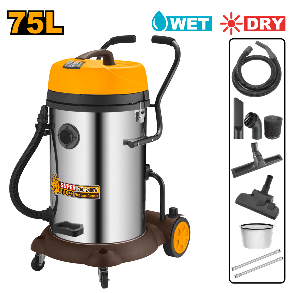 ASPIRADOR INDUSTRIAL 75L  2400w