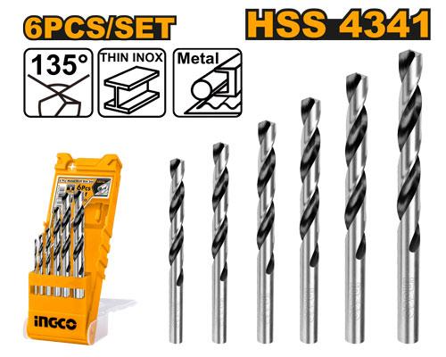 JUEGO 6 BROCAS HELICOIDALES HSS