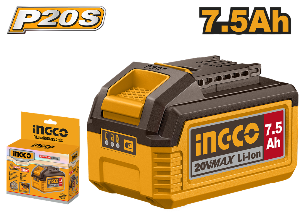 BATERÍA 20V LI-ON 7,5AH INGCO FBLI2075
