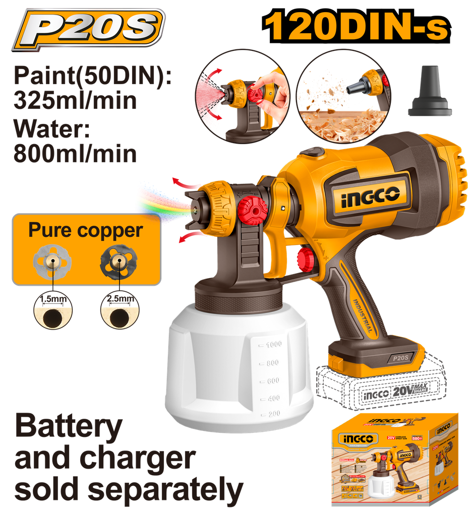 PISTOLA PINTAR 20V *No incluye Carg/Bat.