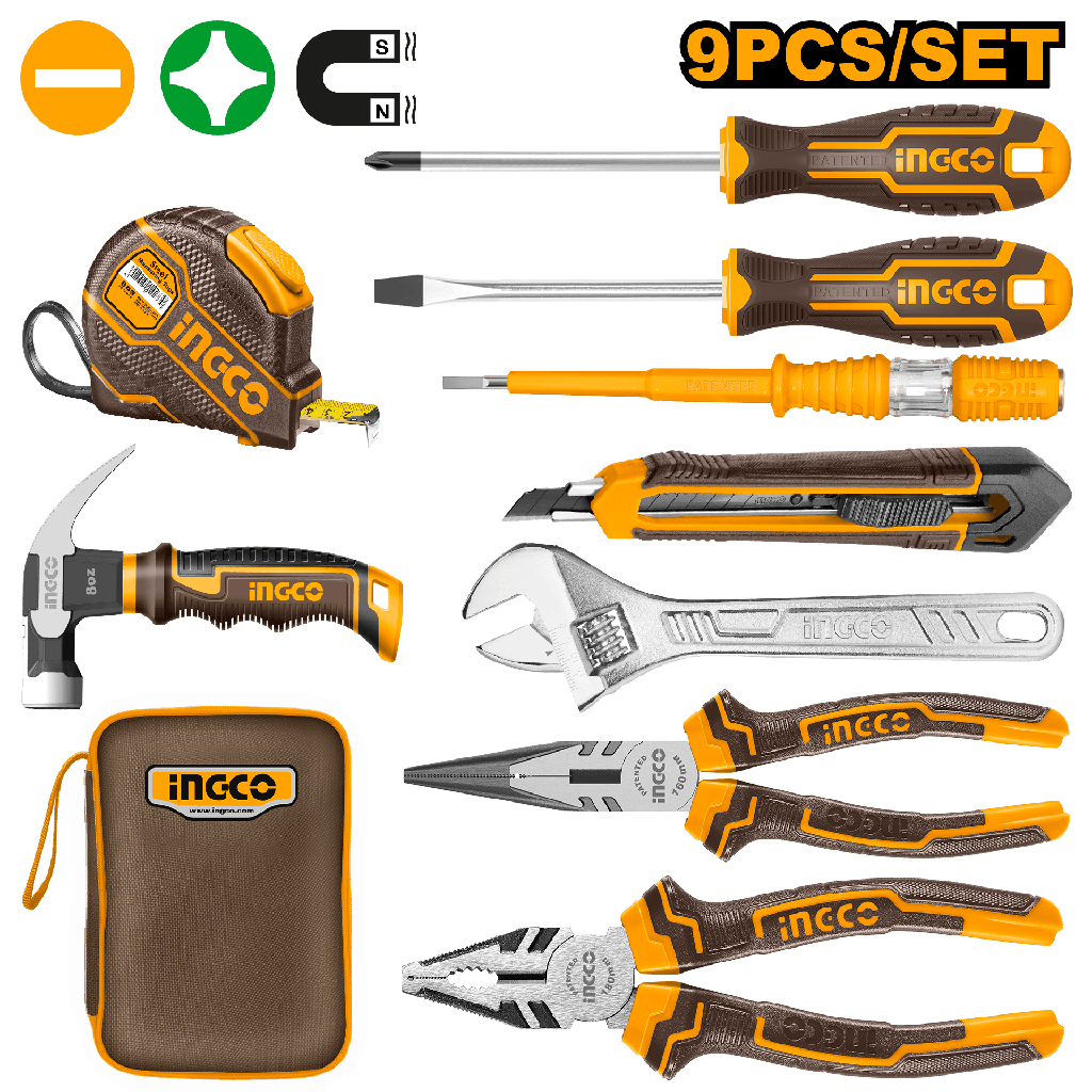 JUEGO 9 HERRAMIENTAS MANUALES