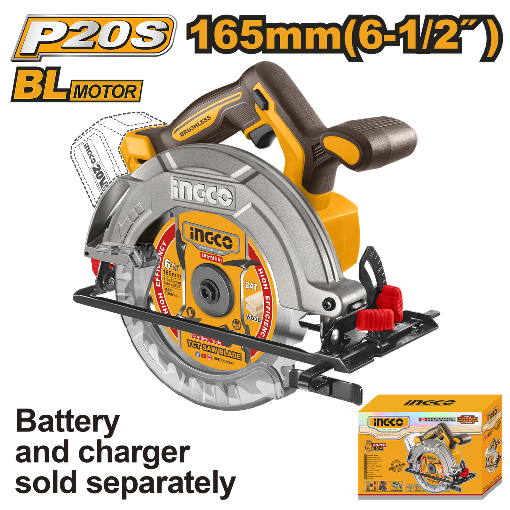 SIERRA CIRCULAR BRUSHLESS 20V 165mm