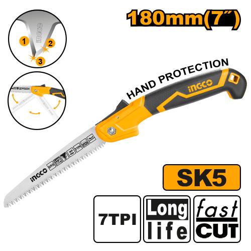 SIERRA TRONZADORA PLEGABLE 180 mm  INGCO HFSW1806