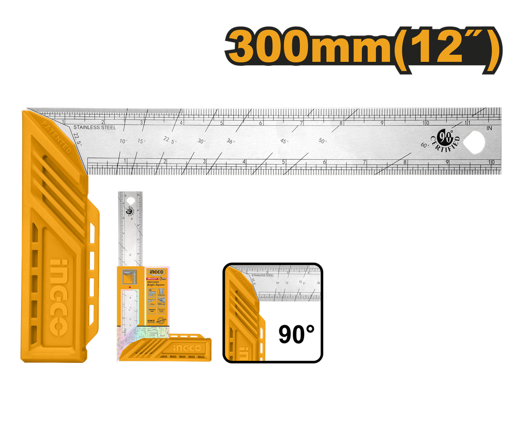 ESCUADRA INOXIDABLE INGCO  HAS123002