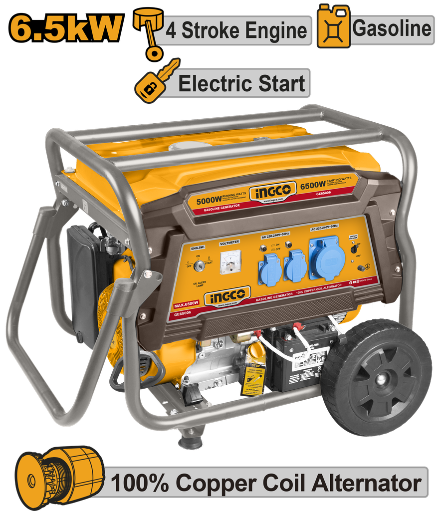 GENERADOR GASOLINA 6.500w GE65006