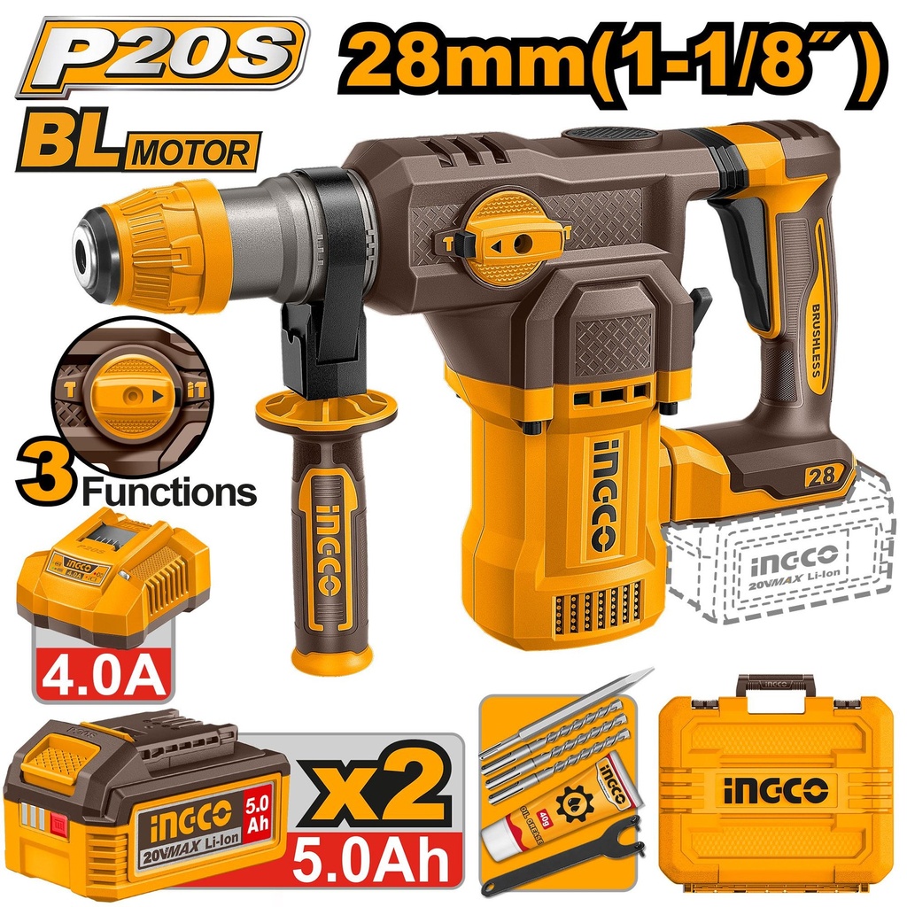 MARTILLO COMBINADO DEMOLEDOR 28mm 20 V