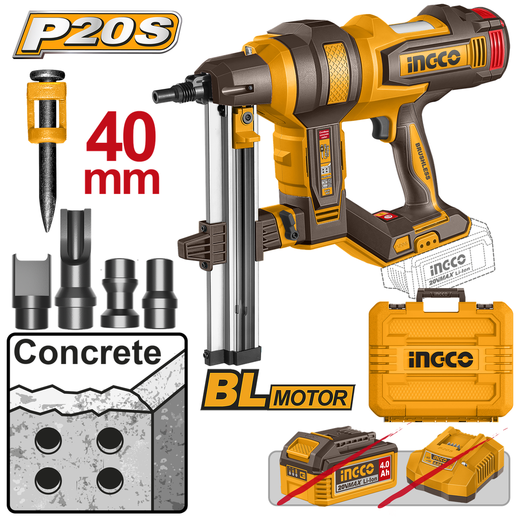 CLAVADORA DE HORMIGON 20 V (40mm)