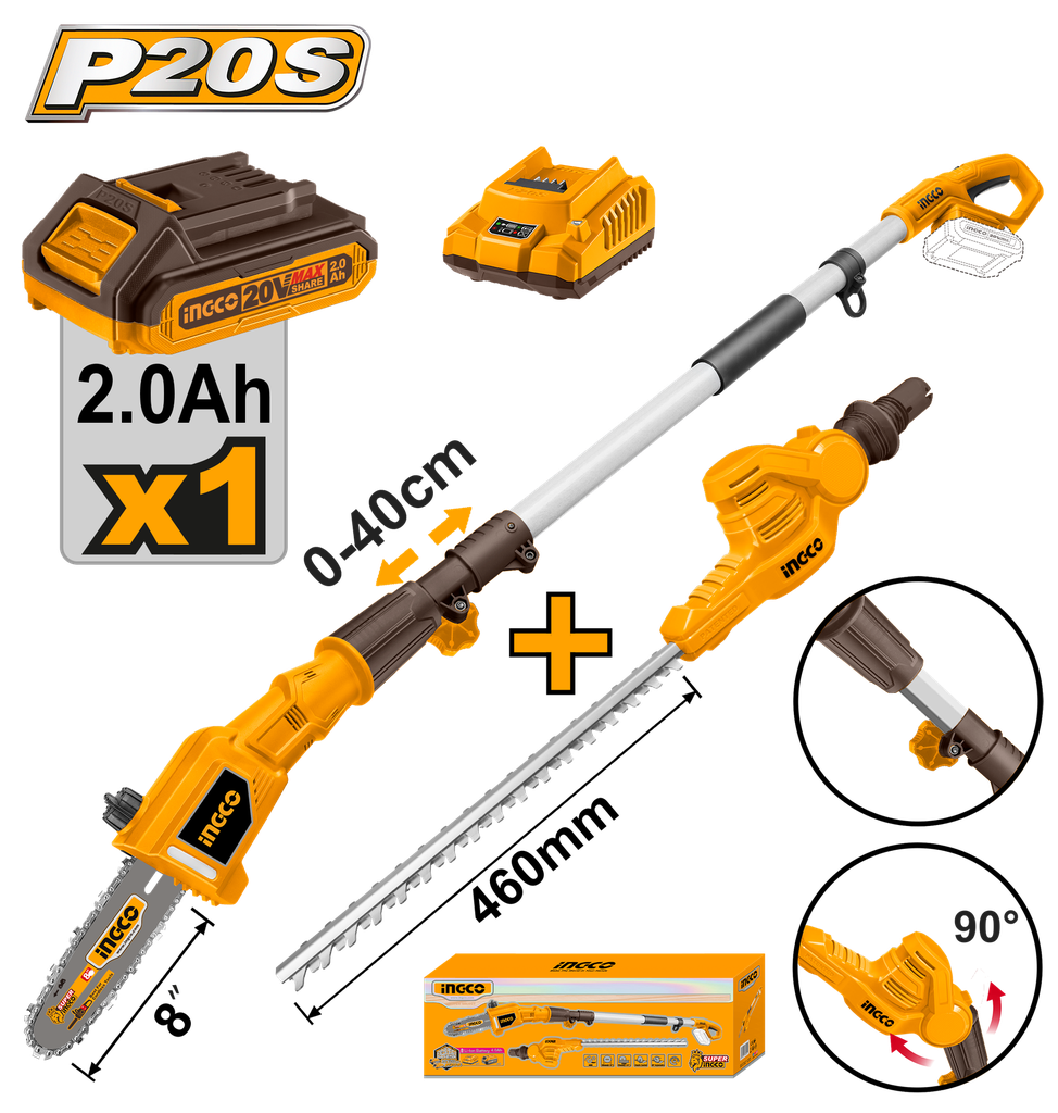 SIERRA/CORTASETOS CON PERTIGA 20V