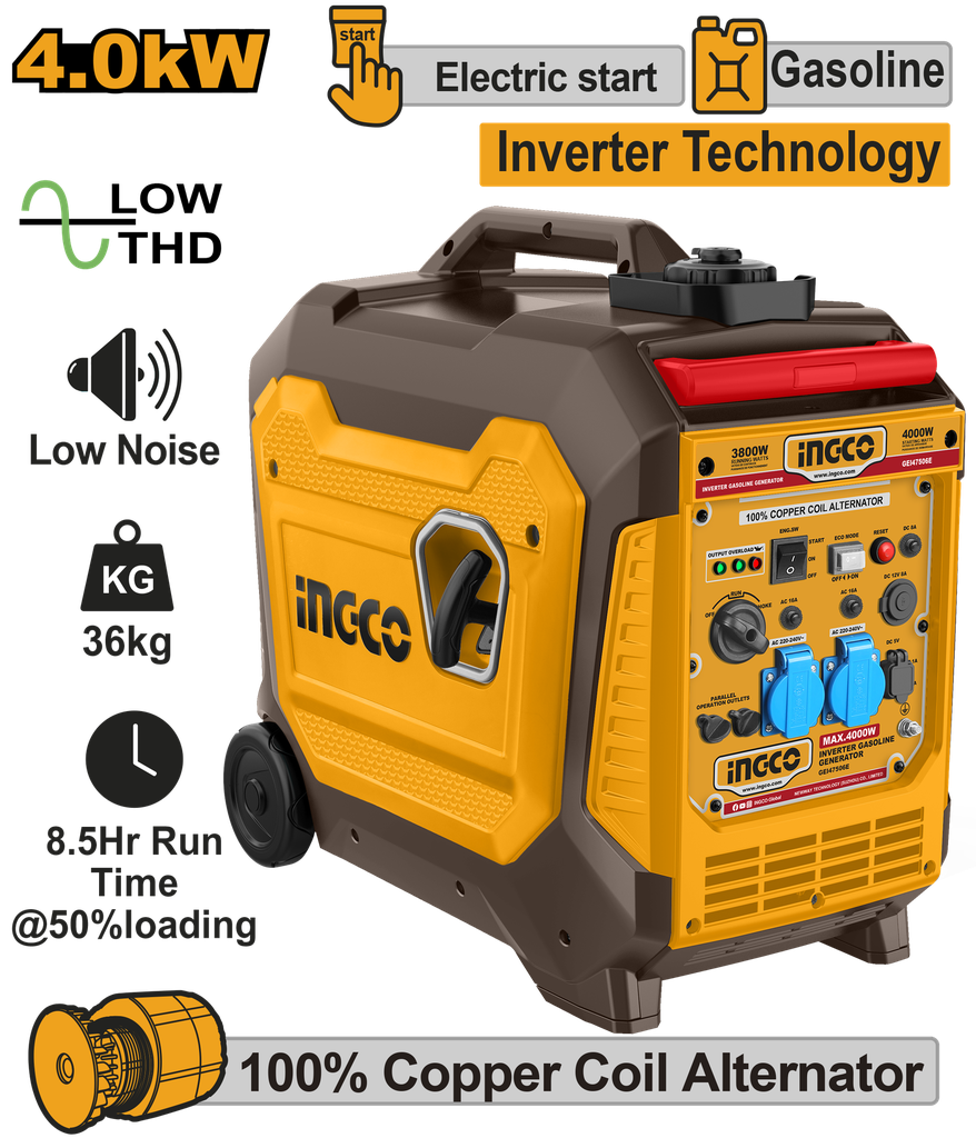 GENERADOR GASOLINA SILENCIOSO 4.000w GEI47506E