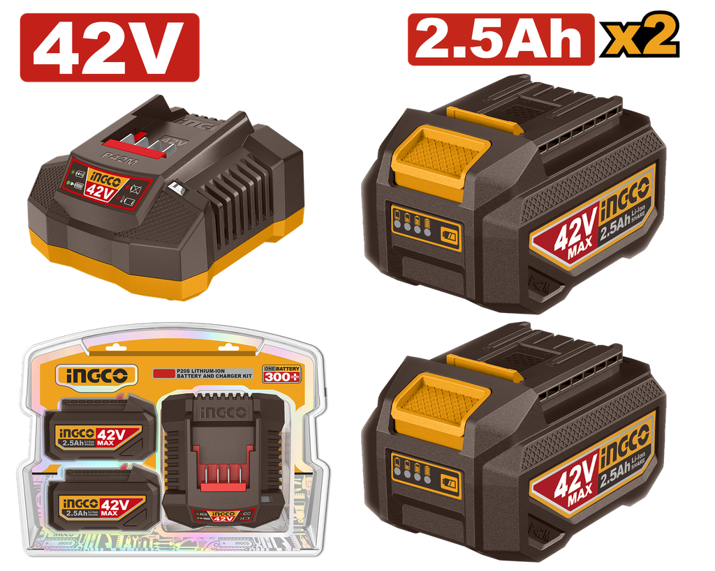 KIT BATERIAS 42V 2.5Ah + CARGADOR