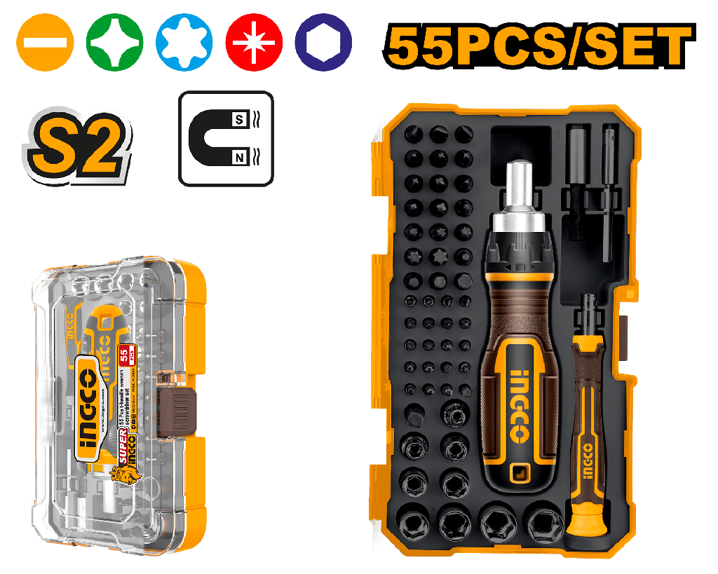 JUEGO 55 PUNTAS DESTORNILLADOR