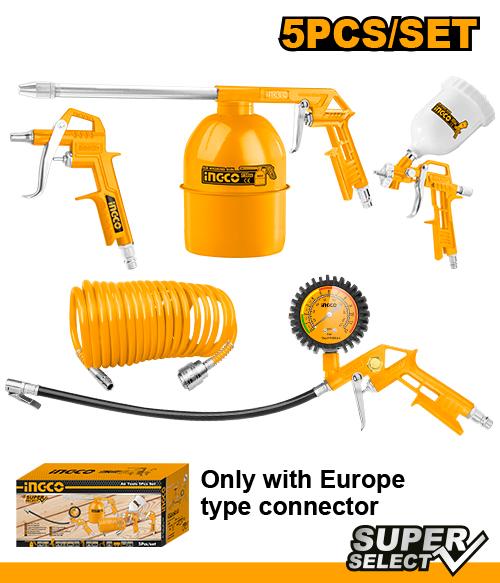 JUEGO 5 HERRAMIENTAS NEUMATICAS