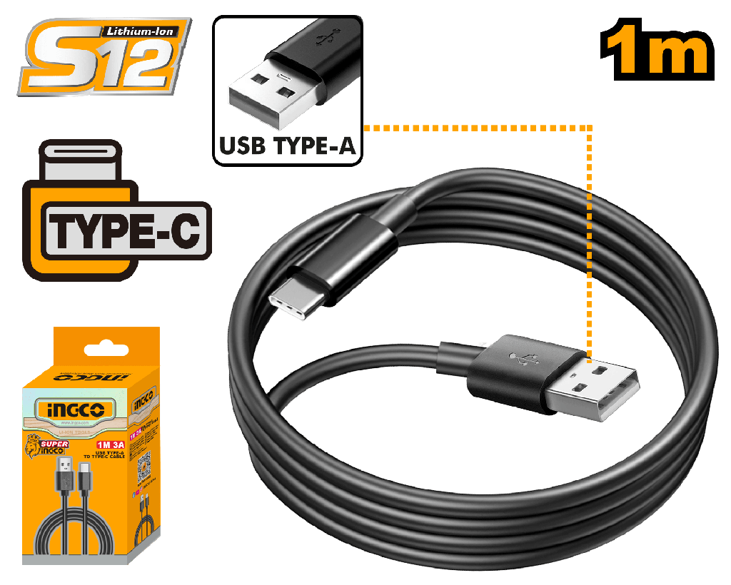 CABLE CARGADOR USB TIPO A - C