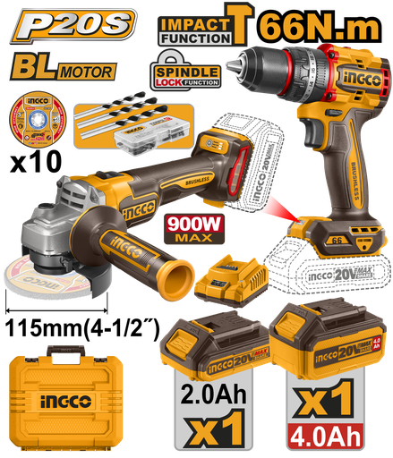 [CKLI20273E] [2501] KIT 2 MAQ. ATOR/ 66 Nm + AMOL. 115mm 1000W