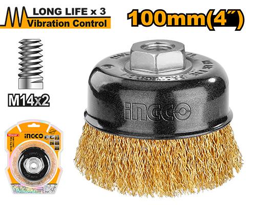 [WB11005] [0667] CEPILLO COPA ACERO LATONADO 10 MM  INGCO WB11005