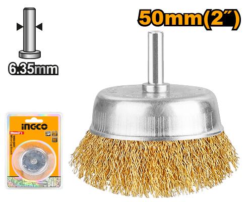 [WB30501] [0661] CEPILLO COPA ACERO LATONADO 50 MM  INGCO WB30501