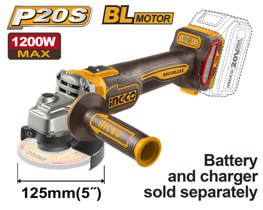 [CAGLI221253] [0741] AMOLADORA  125mm 1200w  20v * No incluye Carg/Bat