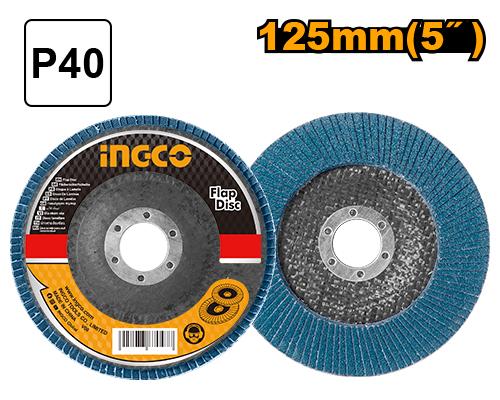 [FDZ1251] [0672] DISCO ABRASIVO LAMINAS ZIRCONIO 125 P40  INGCO FDZ1251