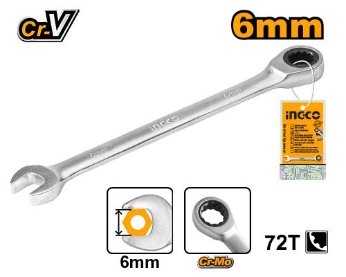 [HCSPAR061] [0824] LLAVE COMBINADA CARRACA 6mm