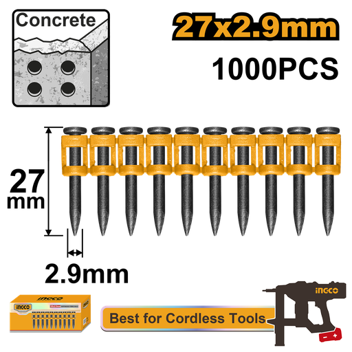 [ANA02271] [2002] CLAVO DE ACERO PARA HORMIGON Y ACERO 27MMX2.9MM ANA02271