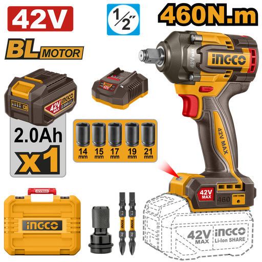 [CIWLI42461E] [1414] LLAVE DE IMPACTO 460 Nm 42 V