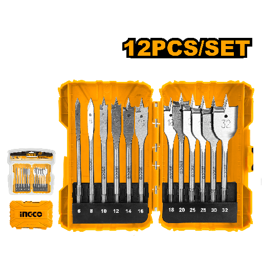 [AKDL1201] [1450] SET BROCAS PLANAS  12 PCS   AKDL1201