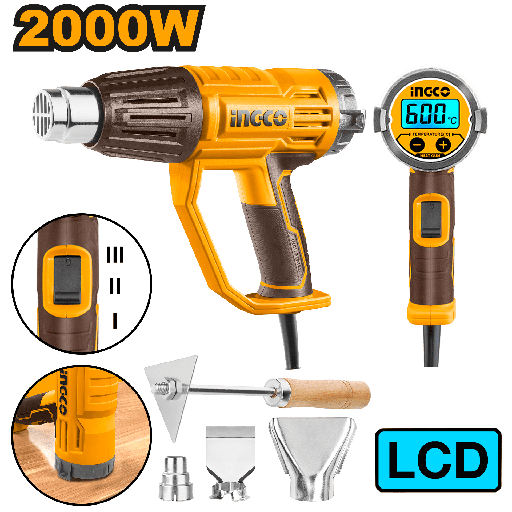 [HG200058] [1040] PISTOLA AIRE CALIENTE DIGITAL 2000w REGULABLE