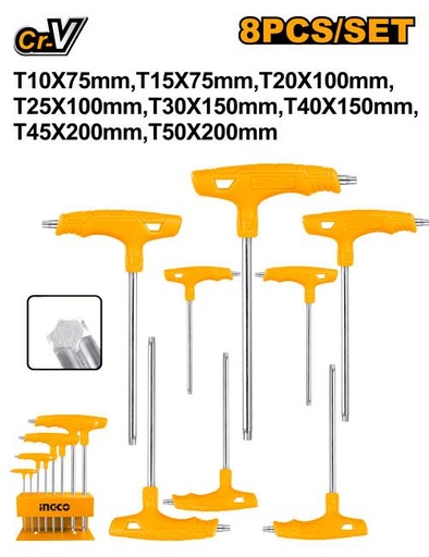 [HHKT80838] [0174] JGO8  LLAVES TORX MANGO T
