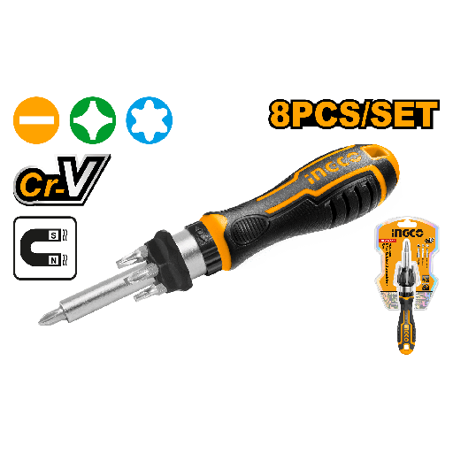 [AKISD0808] [1064] DESTORNILLADOR 8 EN 1 CARRACA