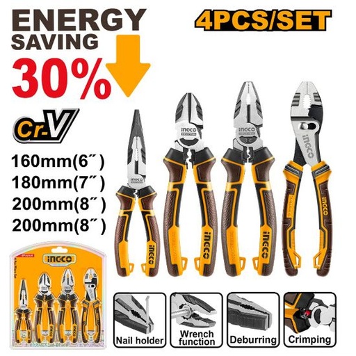 [HKPS28468] [1089] JUEGO 4 ALICATES 160/180/200/200mm