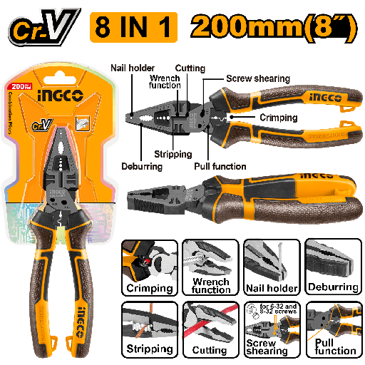 [HMFCP28200] [1053] ALICATE MULTIFUNCION 8 EN 1 200mm
