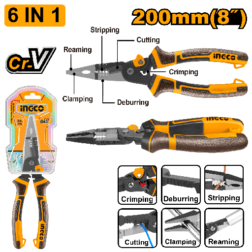 [HMFLNP28200] [1280] ALICATE MULTIFUNCION 6 EN 1 200mm