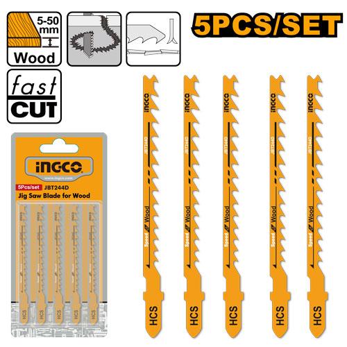 [JBT244D] [0325] BLISTER 5 SIERRAS CALAR PARA MADERA INGCO  JBT244D